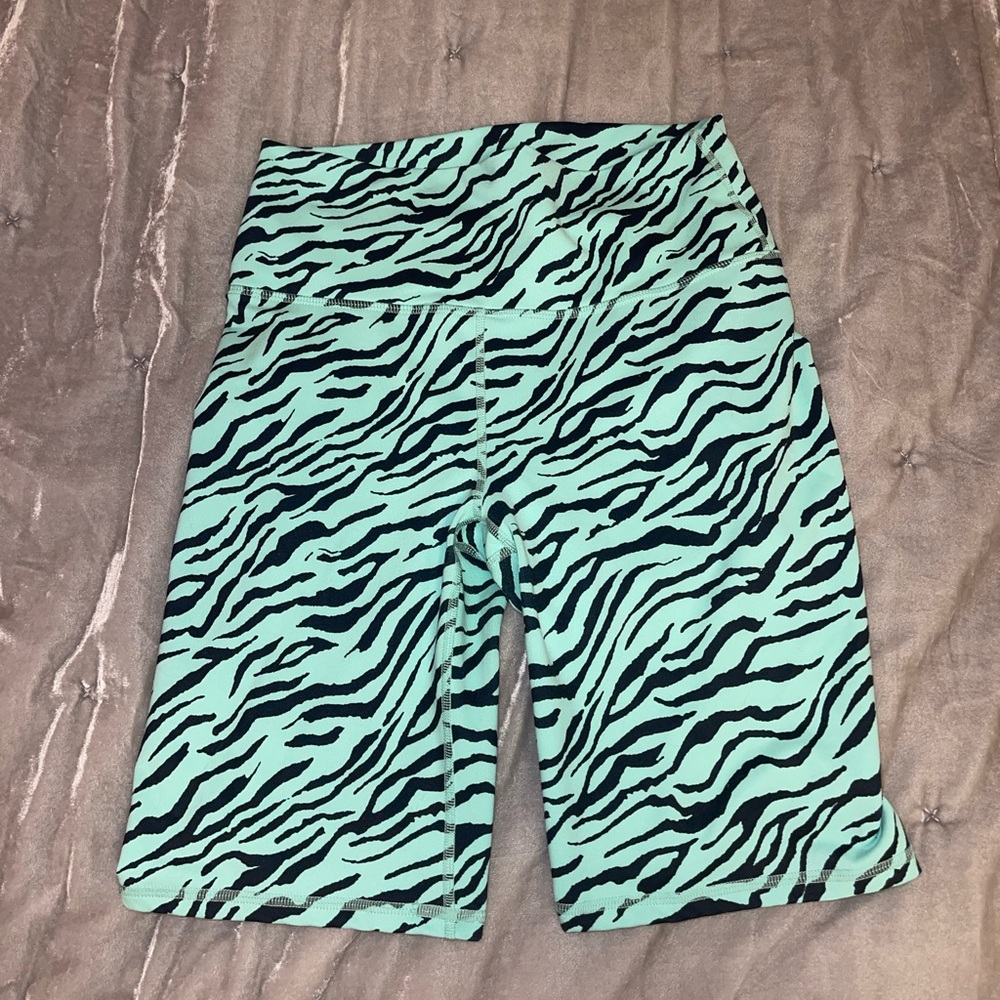 Fabletics zebra biker shorts